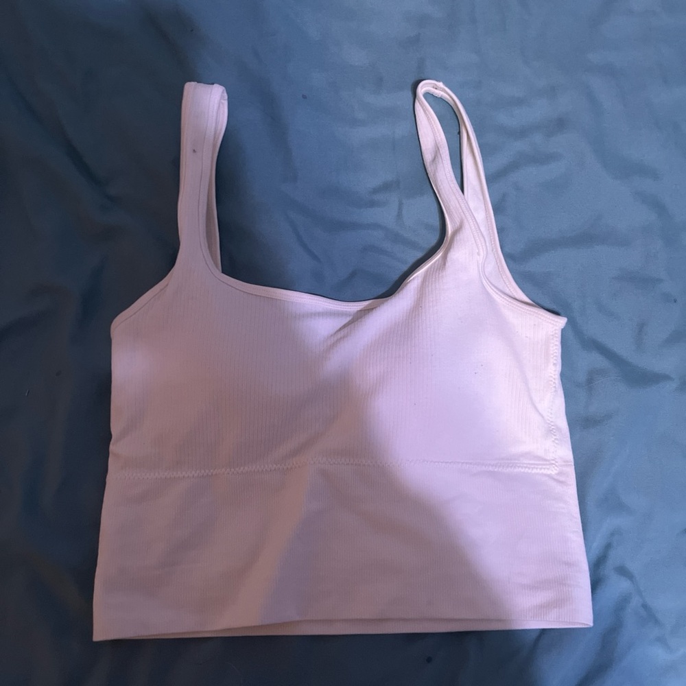 Altar'd State White Crop Top W/ a Built in Bra